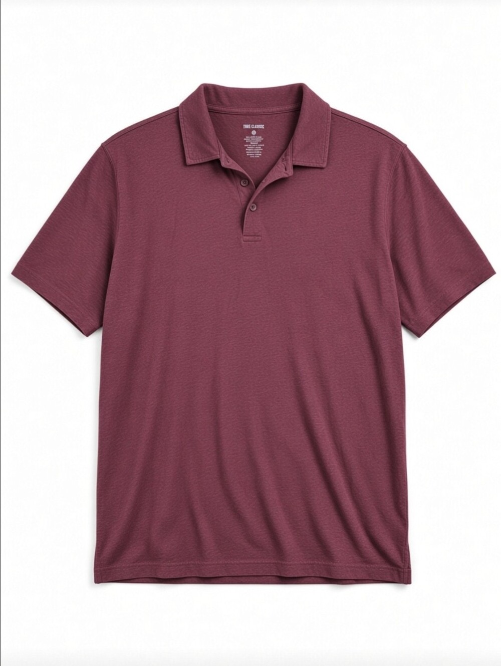 True Classic Polo Shirt Mens XL Burgundy Heather Short Sleeve Performance Golf